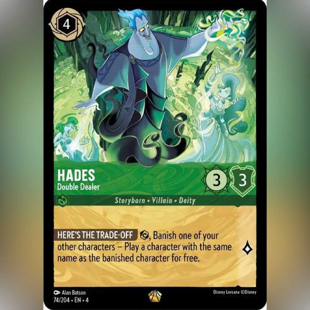 Disney Lorcana Hades 74/204 En 4 Legendary Trading Card